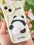 Apple iPhone 13 Uyumlu Kılıf Tasarımlı Desenli Kamera Korumalı Panda Beyaz Püsküllü Silikon Kapak 2
