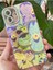 Apple iPhone 16 Plus Kılıf Renk Değiştiren Taşlı Kamera Lens Korumalı Mavi Çiçek Desenli Darbe Emici Kapak 4