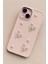 Apple Iphone 13 - 14 - 15 Kılıf Kamera Çıkıntılı Fiyonk Inci Desenli Pembe Yumuşak Silikon Kapak 2