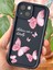 Apple iPhone 13 Kılıf Yumuşak Dokulu Kelebek Desenli Yumuşak Kamera Korumalı Silikon Kapak 1