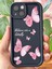 Apple iPhone 13 Kılıf Yumuşak Dokulu Kelebek Desenli Yumuşak Kamera Korumalı Silikon Kapak 2