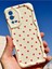 Oppo A55 4g Kılıf Kamera Korumalı Dalga Kenarlı Kırmızı Kalp Desenli Silikon Kapak 8
