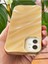 Apple iPhone 11 Kılıf Parlak Kabartmalı Dalga Tasarımlı Desenli Gold Darbe Emici Silikon Kapak 6
