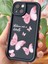 Apple iPhone 13 Kılıf Yumuşak Dokulu Kelebek Desenli Yumuşak Kamera Korumalı Silikon Kapak 5