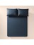 %100 Pamuk Percale Lastikli Çarşaf 200X200 cm Lacivert - Pure Serisi 1