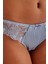 Paris Gri Mavi Dantelli Slip Külot 2