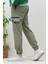 Erkek Kargo Cepli Modelli Paraşüt Jogger Pantolon 5
