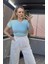 Bebe Mavisi Yarım Kollu Slim Basic Crop 1