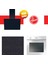 & Candy Alvento Ankastre Set ( HON100W Beyaz + CVW6BB + HDG6C1GBTK Siyah ) 1