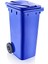 Tekerlekli Mavi Çöp Konteyneri Çöp Kovası 120 Lt ( Sağlam Dayanıklı) 1