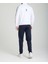 Slim Fit Beyaz Şeritli Eşofman Takımı 3