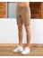 Erkek Slim Fit Şort | Düğme Detaylı Lastikli Yazlık Kısa Şort 2