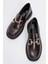 Tokalı Kaydırmaz Kadın Loafer Ayakkabı BORDO KIRIŞIK 5