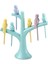6 Parça Kokteyl Kanepe Mini Pasta Için Kuş Figürlü Kürdanlık Seti Ağaç Stantlı Bpa Free 1
