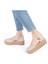 Gerçek Elişi Platformlu Poli Taban Espadril Dolgu Topuk Keten Espadril Handmade 1