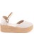 Gerçek Elişi Platformlu Poli Taban Espadril Dolgu Topuk Keten Espadril Handmade 2