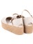 Gerçek Elişi Platformlu Poli Taban Espadril Dolgu Topuk Keten Espadril Handmade 4