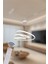 Modern Beyaz Space Model 3 Renk (Beyaz&sarı&günışığı) Kumandalı LED Avize 1