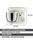 Kitchen Helper PV-4700 1500W-5.2 Litre -10 Kademe Hız Ayarı Stand Mikser Hamur Yoğurma Makinesi Siyah 6