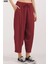 6591 Dokuma Şalvar Pantolon - Bordo 1