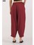 6591 Dokuma Şalvar Pantolon - Bordo 3