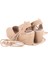 Gerçek Elişi Topuğu Açık Bilekten Bağlamalı Dolgu Topuk Keten Hasır Espadril Handmade 3