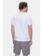 GAYLEY Beyaz Bisiklet Yaka Baskılı Standard Fit Erkek Tshirt 4