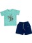 Erkek Çocuk Koala Baskılı Mint T-Shirt Bağcıklı Lastikli Şort İkili Takım 4