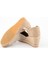 Gerçek Elişi Burnu Hasır Dolgu Topuk Bej Keten Hasır Espadril Handmade 4
