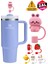 Quencher Termos Uyumlu Pembe Ayıcık Aksesuar / Pipet Koruyucu / Silikon Pipet Ucu Kapak / 10mm Uyumlu 1