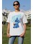 Unisex But First Coffee Stich Baskılı Tişört, Oversize Çizgi Film Temalı T-Shirt 3