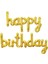Happy Birthday El Yazısı Altın Folyo Balon 1