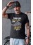 Unisex Yazılı Motosiklet Baskılı Tişört, Oversize Motocycle Temalı T-Shirt 2