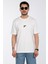 Erkek Bisiklet Yaka %100 Pamuk Rahat Kalıp 777 Sayı Baskılı T-Shirt 2