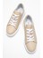 Kadın Kalın Taban Bağcıklı Casual Ayakkabı Gerçek Deri Cr 2627 Bej 5