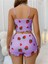 Çilek Desenli Kadın Şortlu Pijama Takımı 2