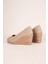 Gerçek Elişi Bej Keten Espadril Dolgu Topuk Handmade 3
