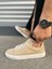 JY122 Mode Bağcıklı Günlük Erkek Sneaker - Süet Bej 3