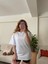 Beyaz Oversize Pamuklu Bisiklet Yaka T-Shirt 2