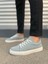 JY122 Mode Bağcıklı Günlük Erkek Sneaker - Süet Buz Mavi 1