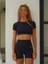 Rufus Siyah Kısa Kollu Crop Top 1