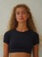 Rufus Siyah Kısa Kollu Crop Top 3