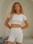 Rufus Taş Kısa Kollu Crop Top 4