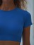 Rufus Mavi Kısa Kollu Crop Top 6