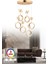 Halka 6'lı Gold Kumandalı 3 Renk Ledli Kristal Taşlı Modern LED Avize 3