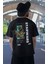 Unisex Cute Yoda Sırt Baskılı Tişört, Oversize Star Wars Yazılı T-Shirt 3