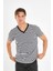 Alexandergardı V Yaka Çizgili T-Shirt 4