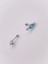 Cerrrahi Çelik Piercing ( Pirsing ) Mavi Taşlı Kaplumbağa Tragus Helix Piercing (1ADET) 4