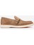 Erkek Hafif Tabanlı Toka Detaylı Loafer Gerçek Süet Deri Cr 2406 Vizon 1