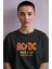 Unisex Ac-Dc World Tour 2024-2025 Sırt Baskılı Tişört, Oversize Rock Grubu Temalı T-Shirt 2